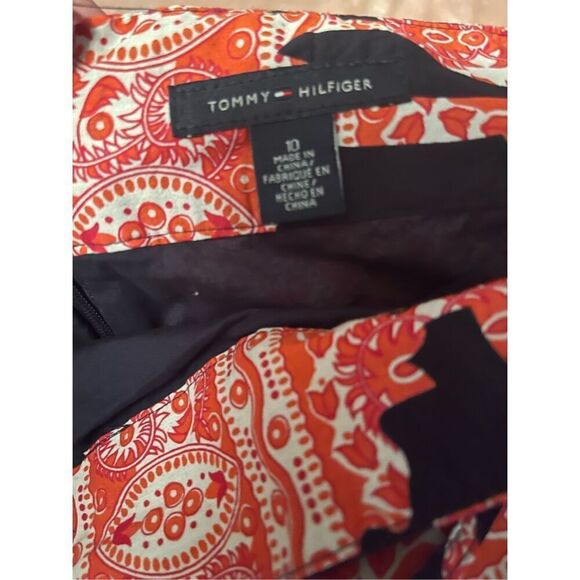 Tommy Hilfiger Women’s A Line Blue Red Paisley Maxi Skirt Floral Paisley Sz 10 N - Picture 9 of 12